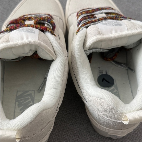 Vans Knu Stack Cream platform suede Sneakers with Multicolor Laces - Picture 5 of 10